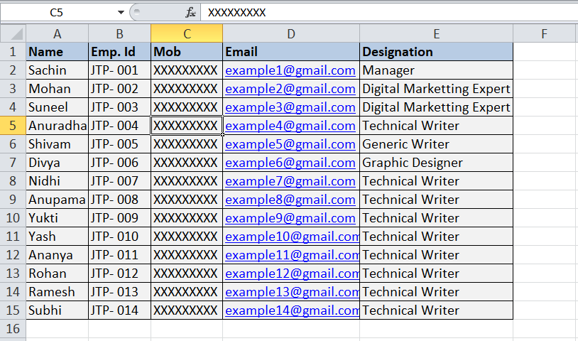 Excel 隐藏快捷键