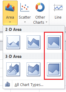 Excel 面积图