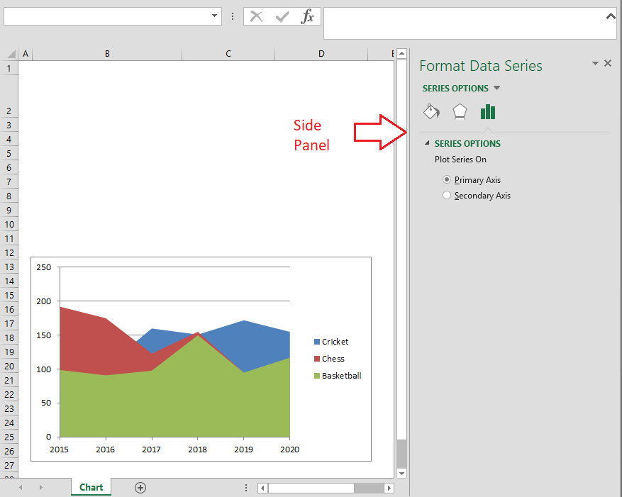 Excel 面积图