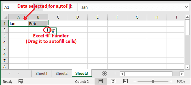 Excel 自动填充