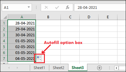 Excel 自动填充