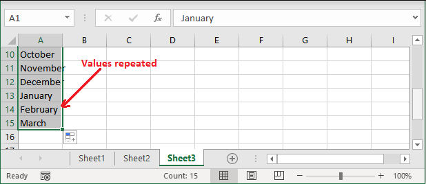 Excel 自动填充