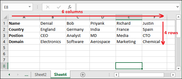 Excel 将行转换为列