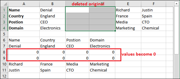 Excel 将行转换为列