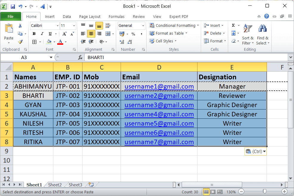 Excel 格式复制工具快捷键