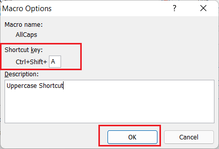 Excel 使用大写快捷方式