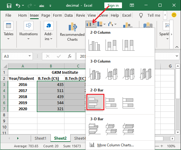 Excel 如何制作柱状图