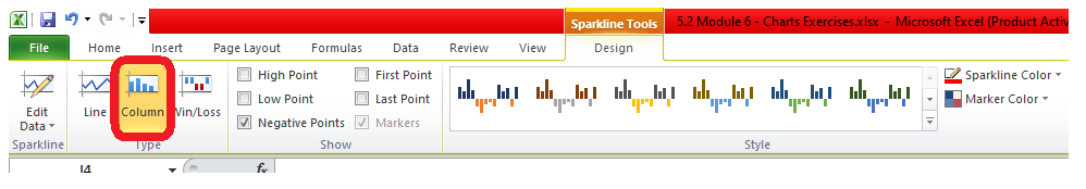 Excel 迷你图