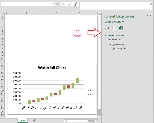 Excel 瀑布图