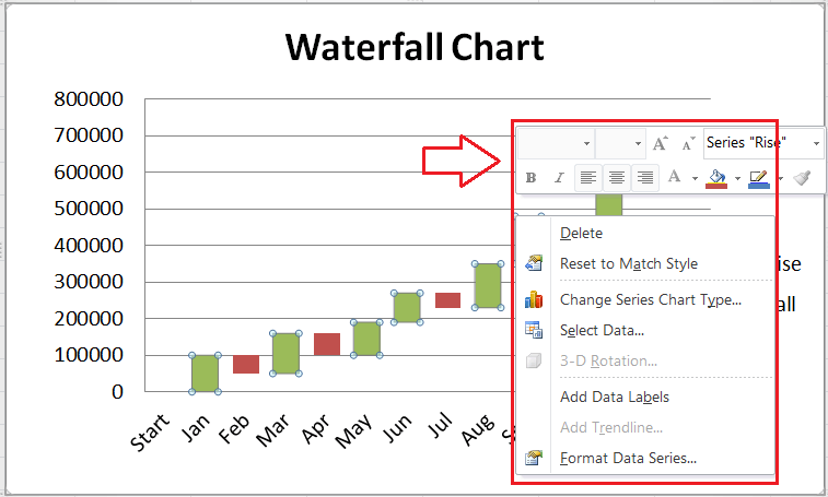 Excel 瀑布图