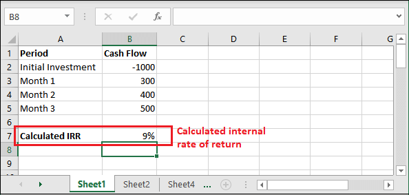 Excel IRR公式