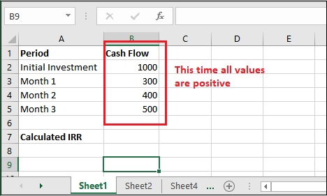 Excel IRR公式