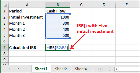 Excel IRR公式