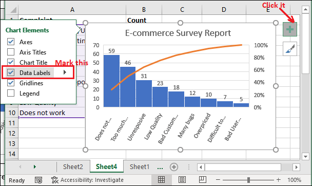 Excel Pareto图表