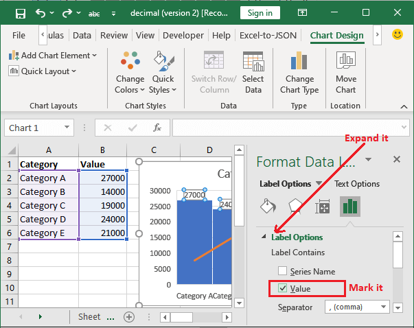 Excel Pareto图表