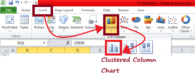 Excel 柱状图