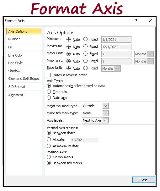 Excel 格式化图表