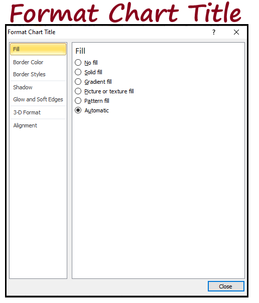 Excel 格式化图表