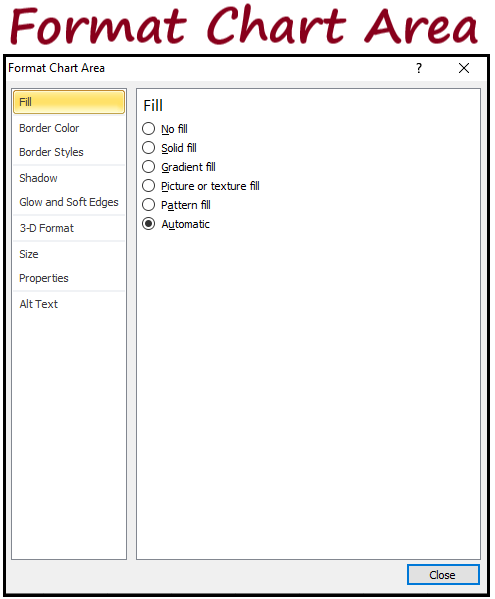 Excel 格式化图表