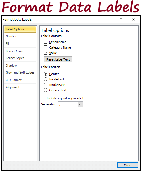 Excel 格式化图表