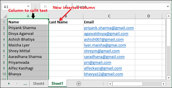 Excel 文本分列