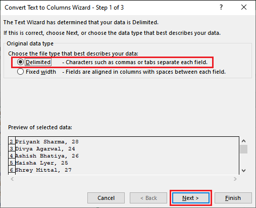 Excel 文本分列