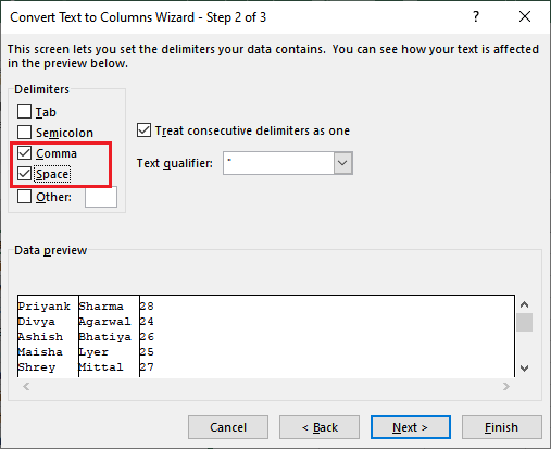 Excel 文本分列