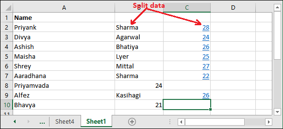 Excel 文本分列