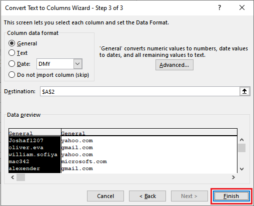 Excel 文本分列