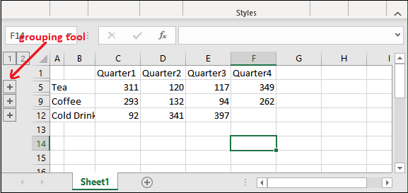 Excel consolide数据
