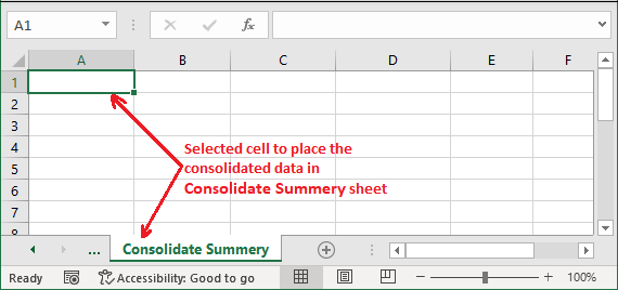 Excel consolide数据