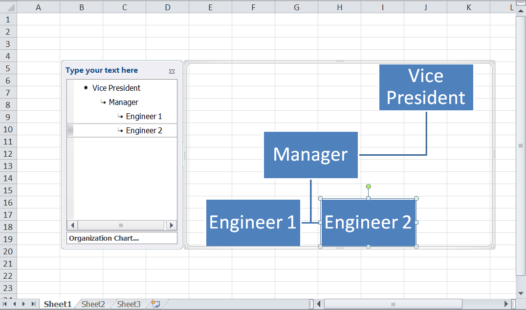 Excel 组织架构图