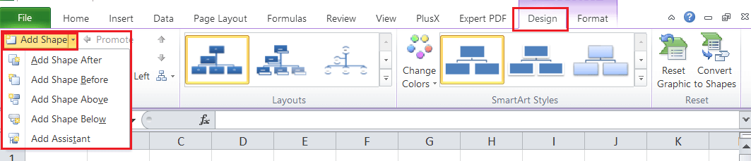 Excel 组织架构图