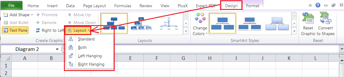 Excel 组织架构图