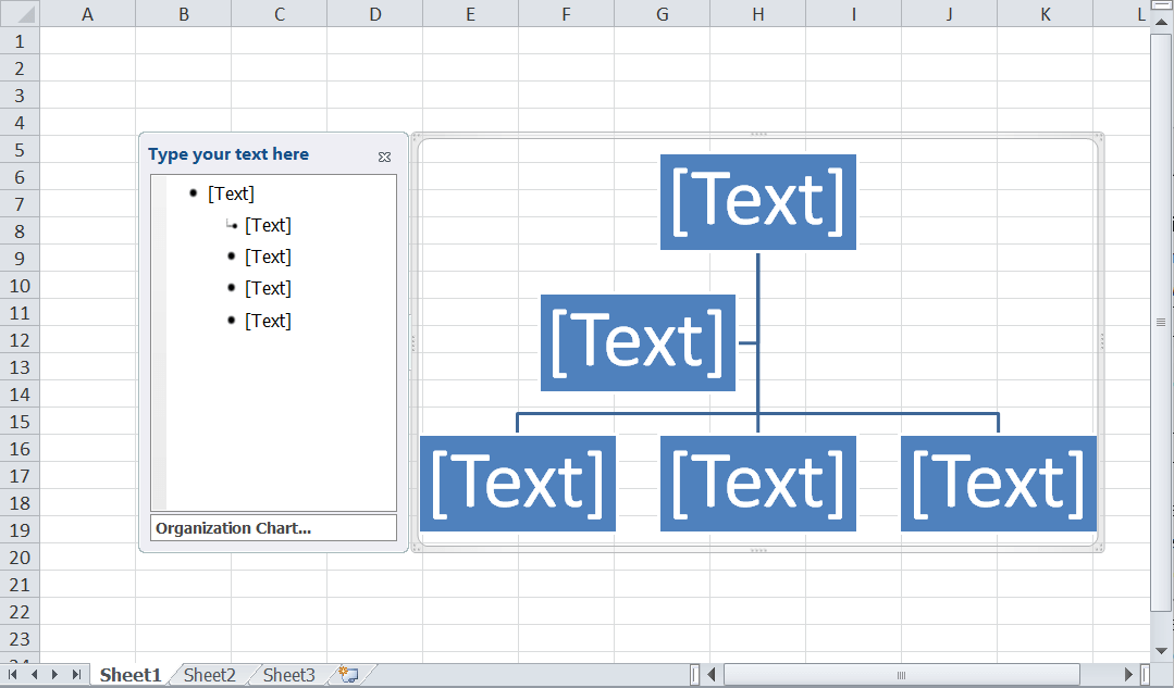 Excel 组织架构图