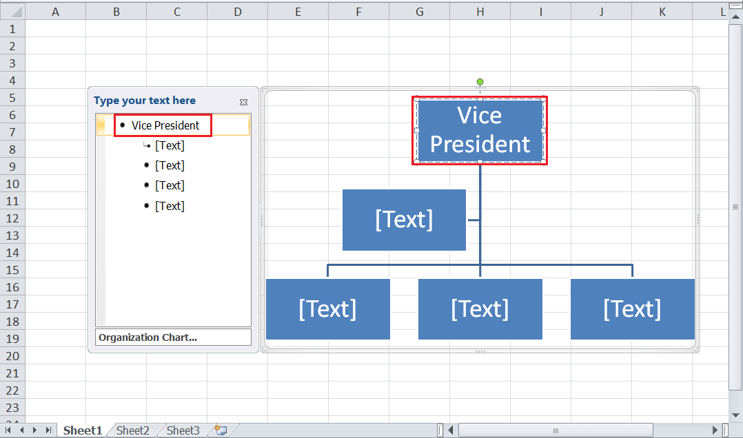 Excel 组织架构图