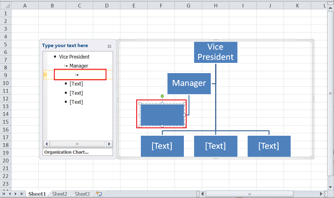 Excel 组织架构图