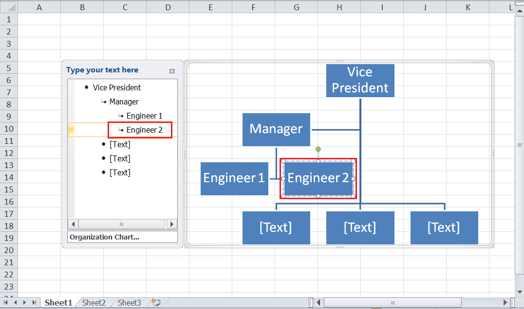 Excel 组织架构图