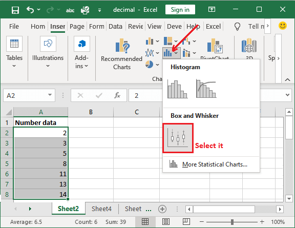 Excel 箱线图