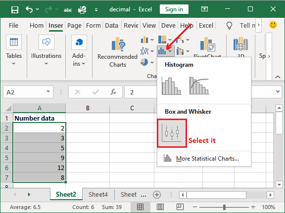 Excel 箱线图