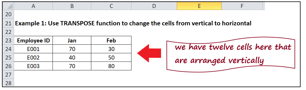 Excel 转置函数