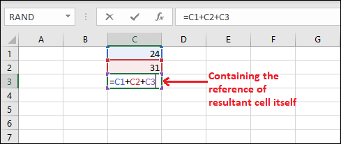 Excel 循环引用