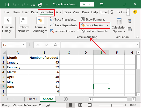 Excel 循环引用