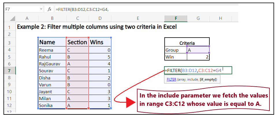 Excel 过滤函数