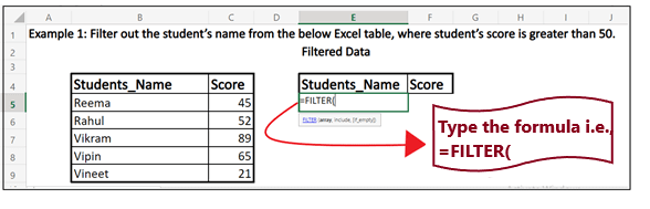 Excel 过滤函数