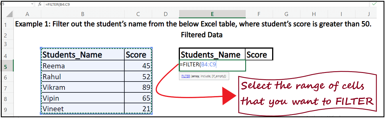 Excel 过滤函数