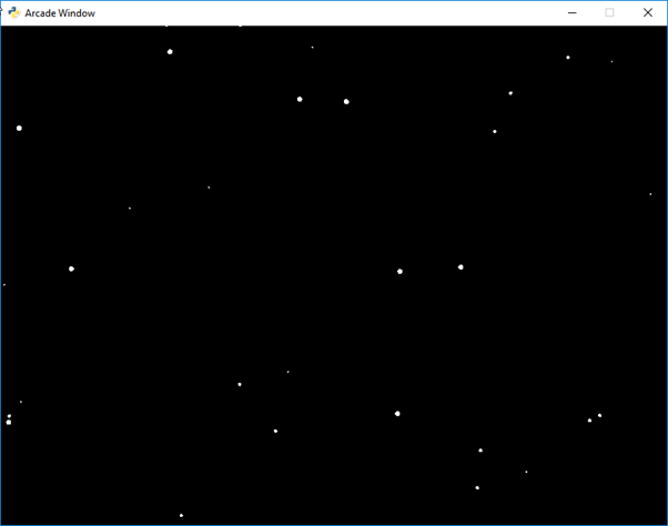 Python 使用arcade库显示雪花