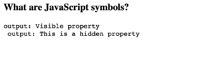 JavaScript Symbol是什么