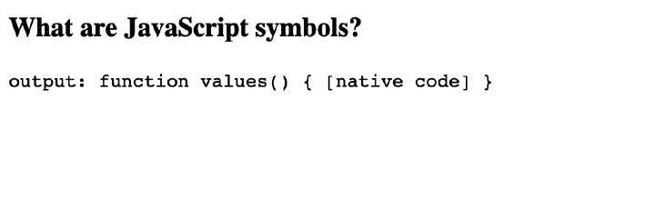 JavaScript Symbol是什么