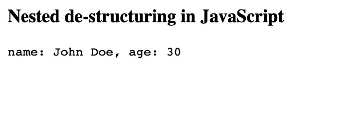 JavaScript 嵌套解构